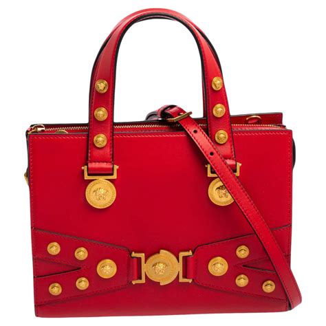 versace half round red handbag|versace red bag.